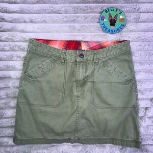 Patagonia Skirt Size 4 'Prairie Dawn' Army Green Organic Cotton Canvas‎ Utility